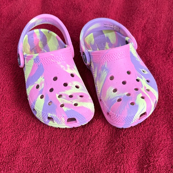 CROCS Other - CROCS Kids Sandals in Pink and Yellow